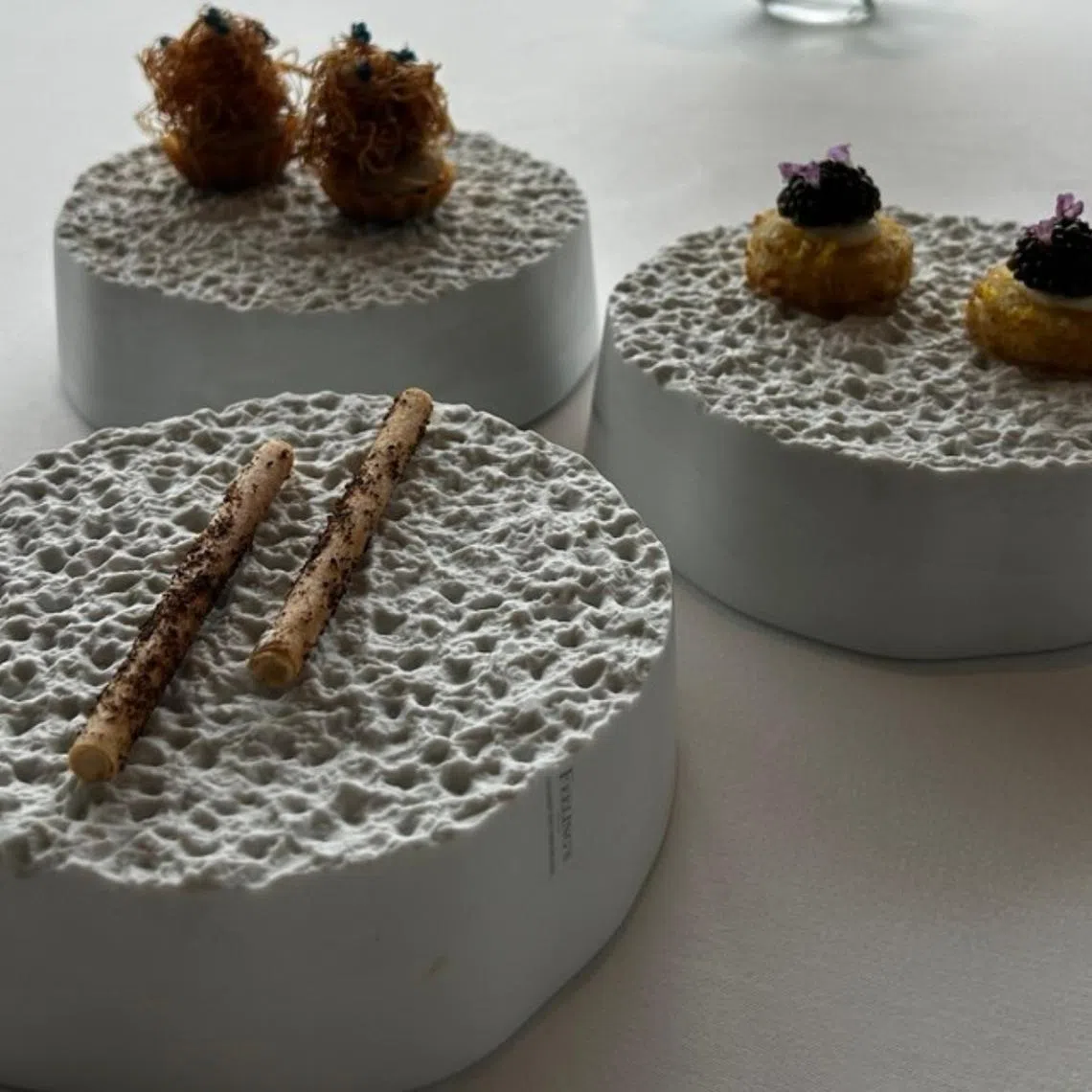 Snacks with a view at Jaan by Kirk Westaway.