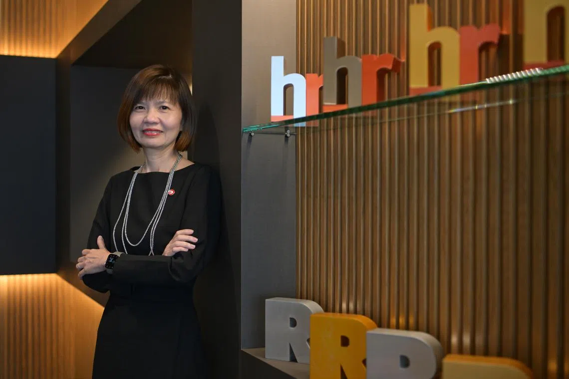 jsocbc/ST20231026_202339157711/Ng Sor Luan/Interview with OCBC's head of group human resources, Ms Lee Hwee Boon, for exclusive story on the bank's recent $30m investment into skills development initiatives for staff. These include an AI-driven career marketplace, coaching certification for senior leaders to learn to coach colleagues, and more learning programmes such as gigs.

//

Generic shots of OCBC Centre Banking Hall and HR Department.