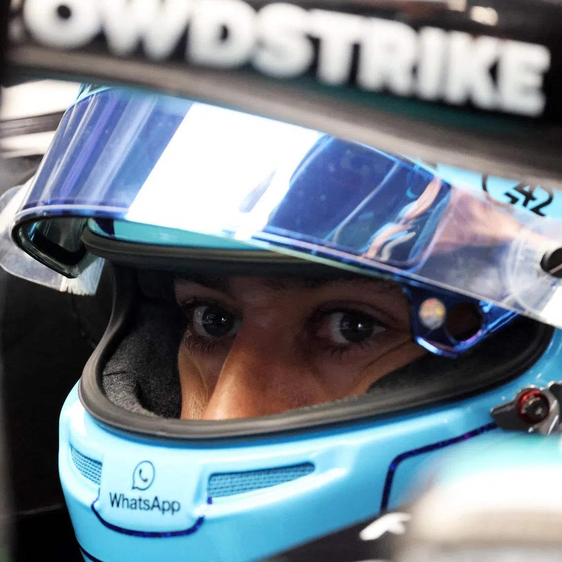 Formula One F1 - Barcelona-Catalunya Grand Prix - Circuit de Barcelona-Catalunya, Barcelona, Spain - June 13, 2026 Mercedes' George Russell in action during practice REUTERS/Nacho Doce