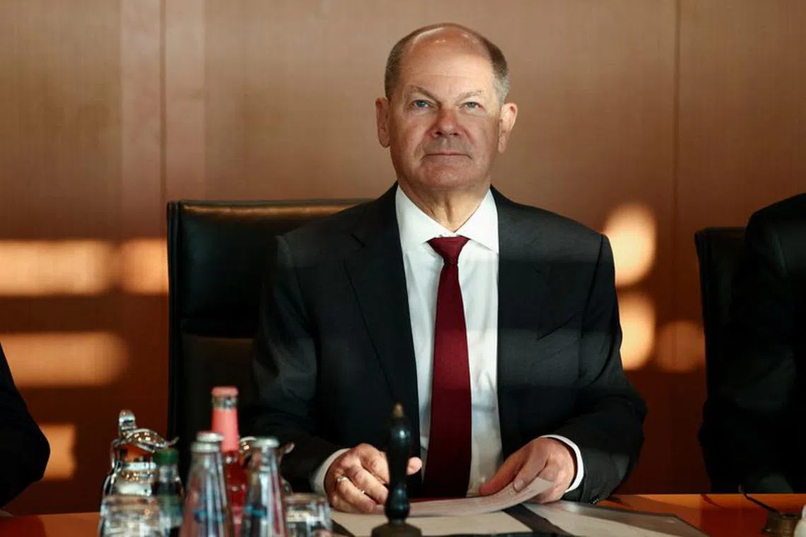 German Chancellor Olaf Scholz attends the weekly cabinet meeting at the Chancellery in Berlin, Germany, January 10, 2024.  REUTERS/Liesa Johannssen/ File Photo