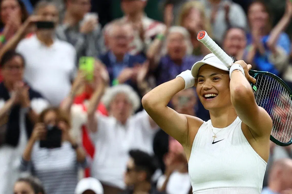 Britain's Emma Raducanu woke up with a stiff wrist, following her win against Greece's Maria Sakkari.