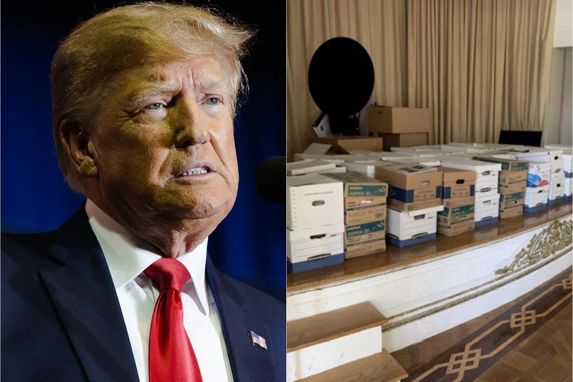 Trump kept documents on a ballroom stage and in a shower, at his Mar-a-Lago estate in Florida.