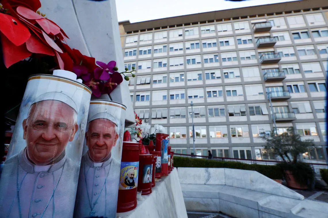 A general view of the Gemelli Hospital where Pope Francis is admitted for treatment, in Rome, Italy, February 22, 2025. REUTERS/Ciro De Luca