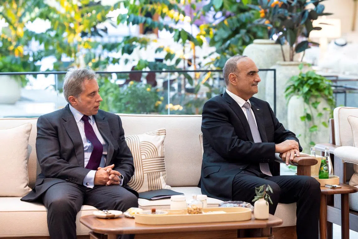 Jafar Hassan (left), now head of King Abdullah's office and a former planning minister, replaces veteran diplomat Bisher Khasawneh.