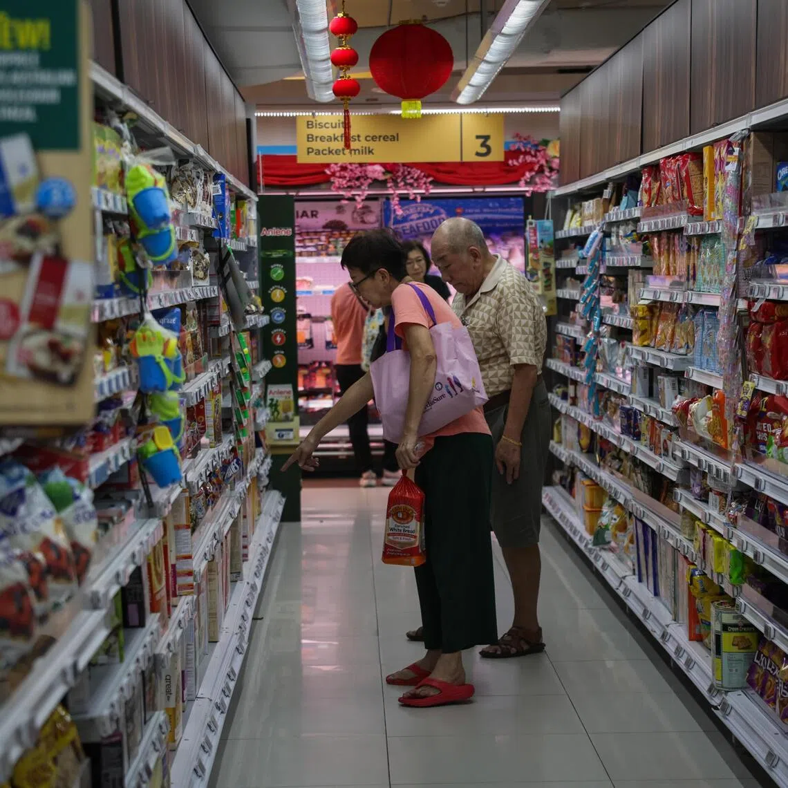 The decline in retail sales was partly due to Chinese New Year occurring in February this year as opposed to January last year. ST Photo: Gin Tay