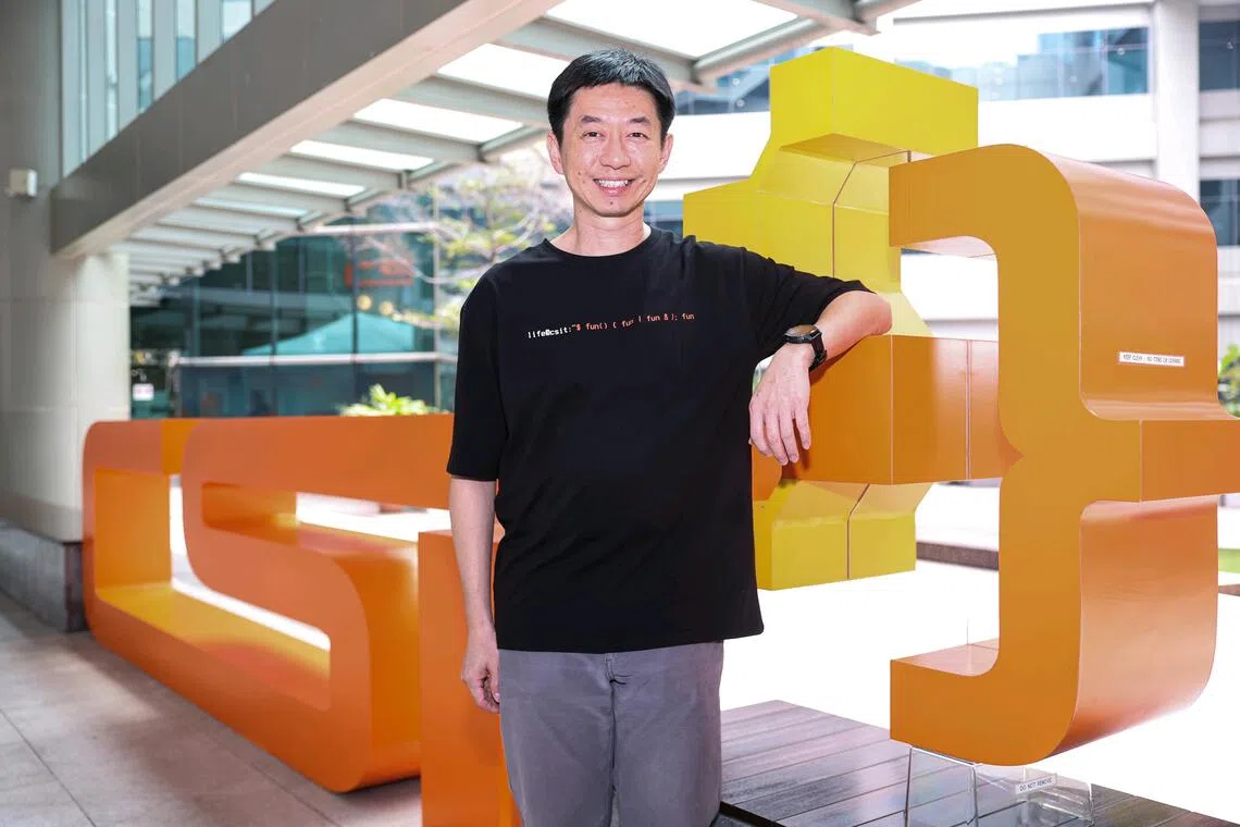 Centre for Strategic Infocomm Technologies (CSIT) chief executive Darren Teo at the CSIT building on Oct 5, 2026. ST PHOTO: BRIAN TEO