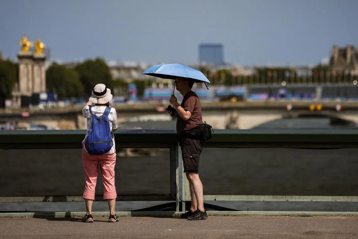 Temperatures hit 37 deg C in Paris on July 30.