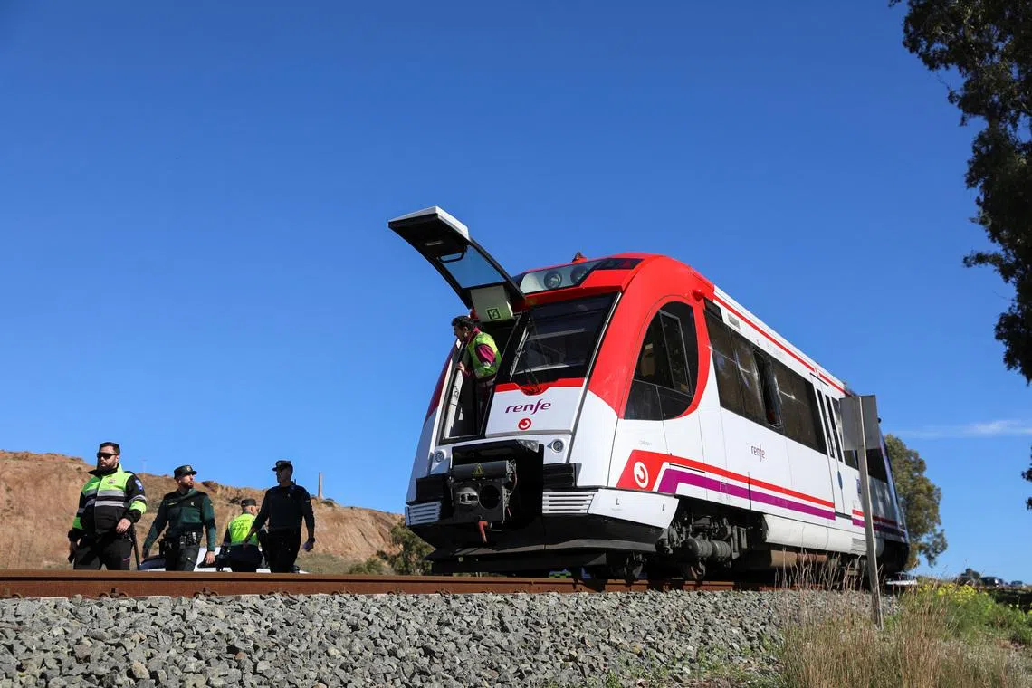 Train hits crane in Spain’s fourth rail crash in a week, four injured