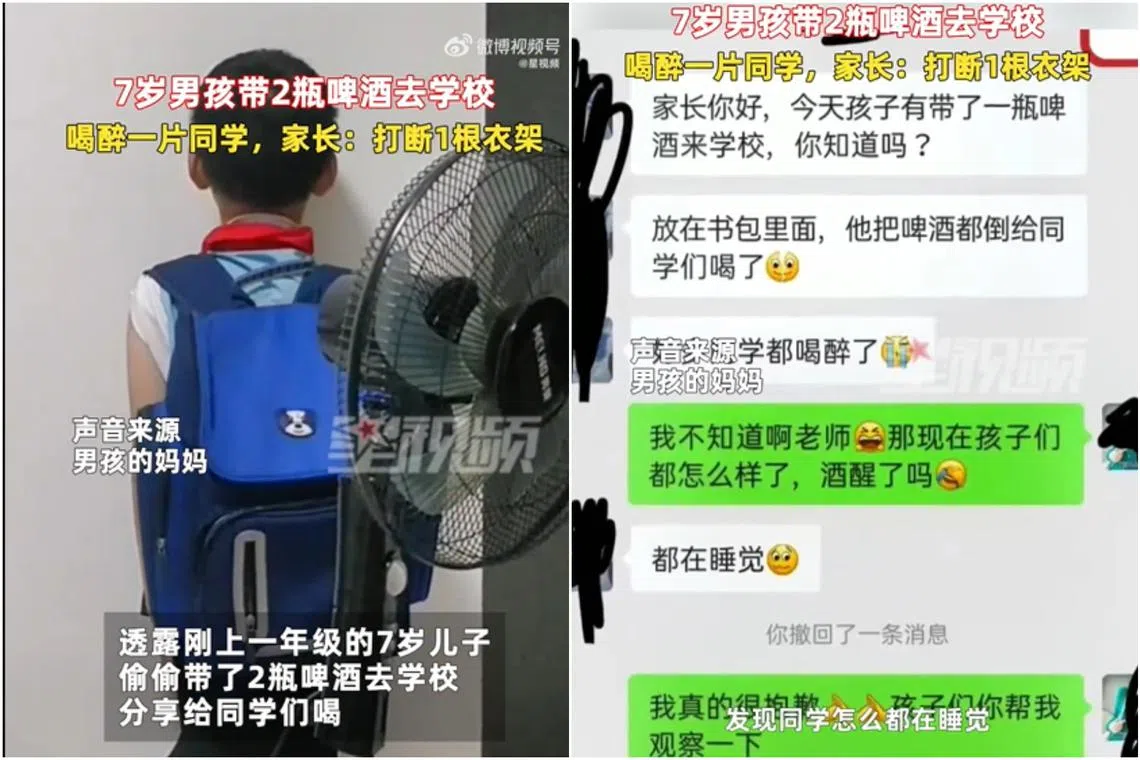 The incident was revealed by the boy’s mother in a video uploaded online. 