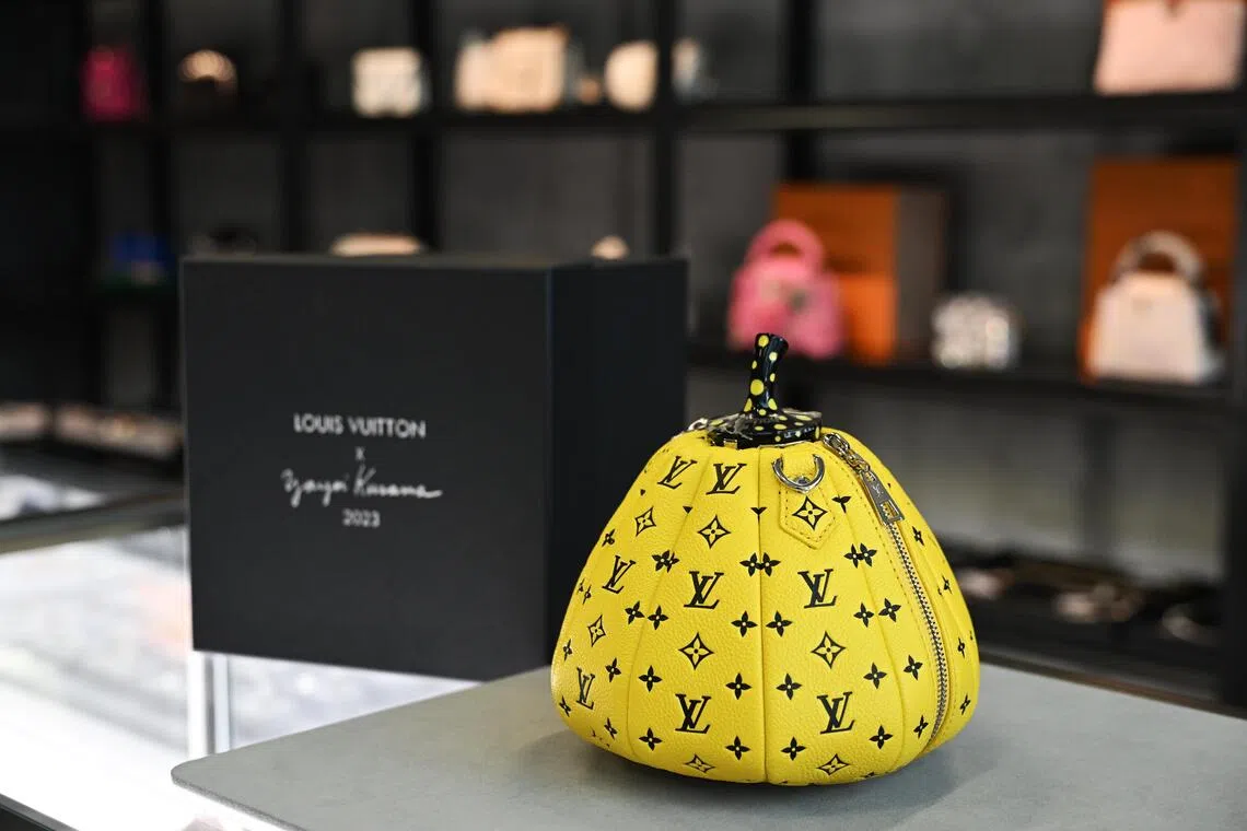 As of Sept 18, a Louis Vuitton Limited Edition Yayoi Kusama Yellow and Black Monogram Leather Pumpkin Bag had drawn 34 bids and reached $40,000.