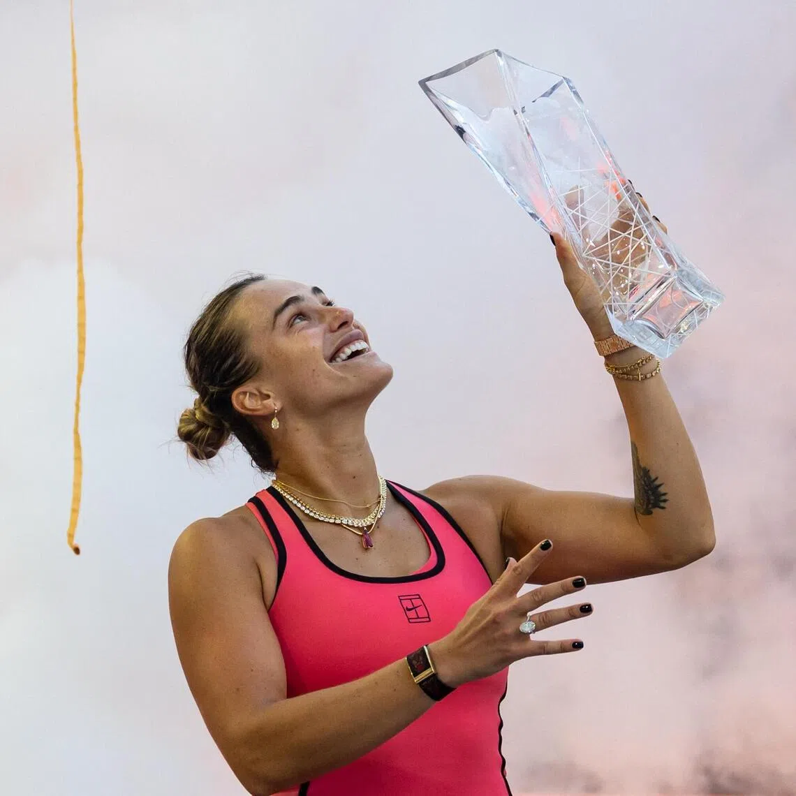 Aryna Sabalenka beat Coco Gauff 6-2 4-6 6-3 in the Miami Open final.