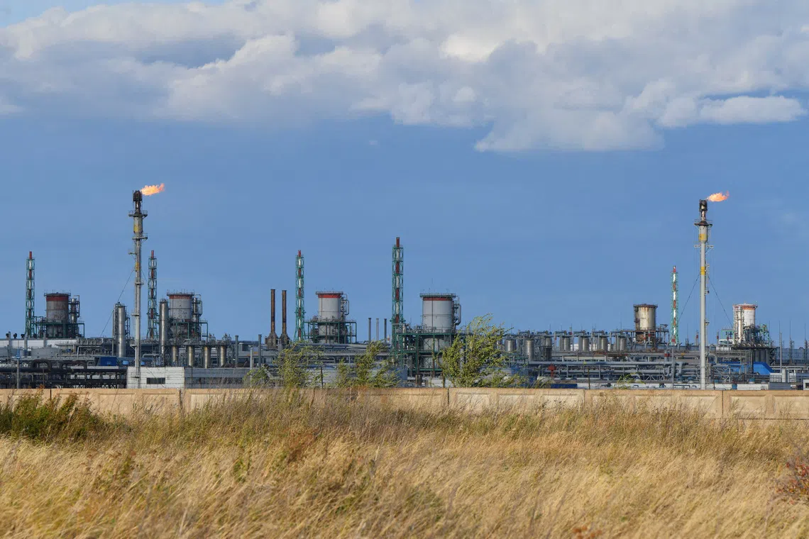 FILE PHOTO: A view shows the Orenburg gas processing plant of Gazprom in the Orenburg Region, Russia September 1, 2023. REUTERS/Alexander Manzyuk/File Photo