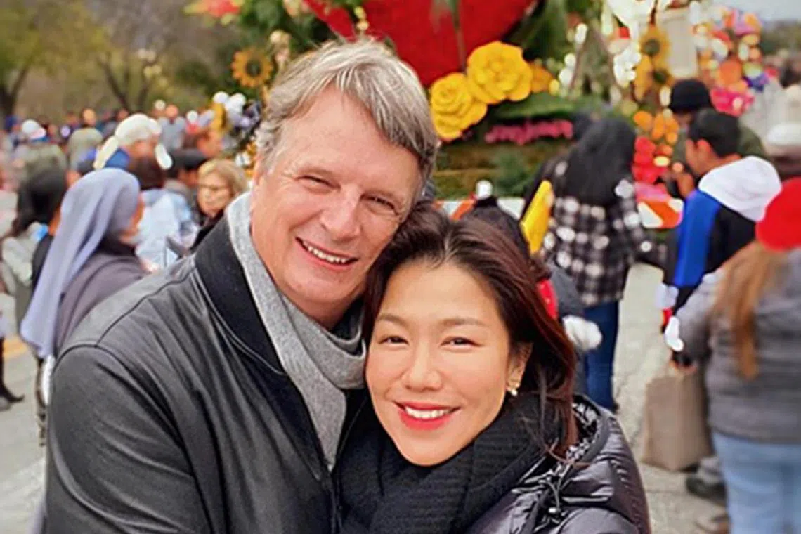 Actress Belinda Lee and her husband David Moore. Lee said she is neither semi-retired nor fading out of the entertainment industry.