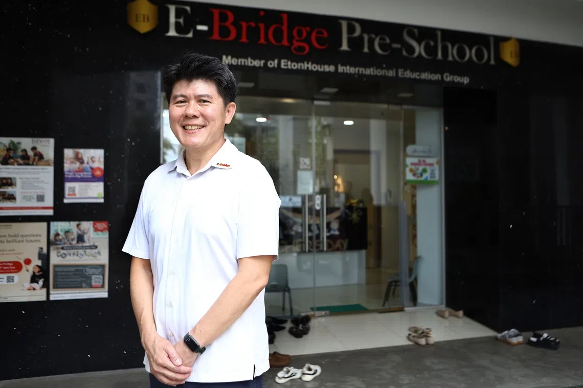 E-Bridge Pre-School’s chief executive Lim Tien Hock said the work of infant care educators is “onerous” and “highly specialised”.