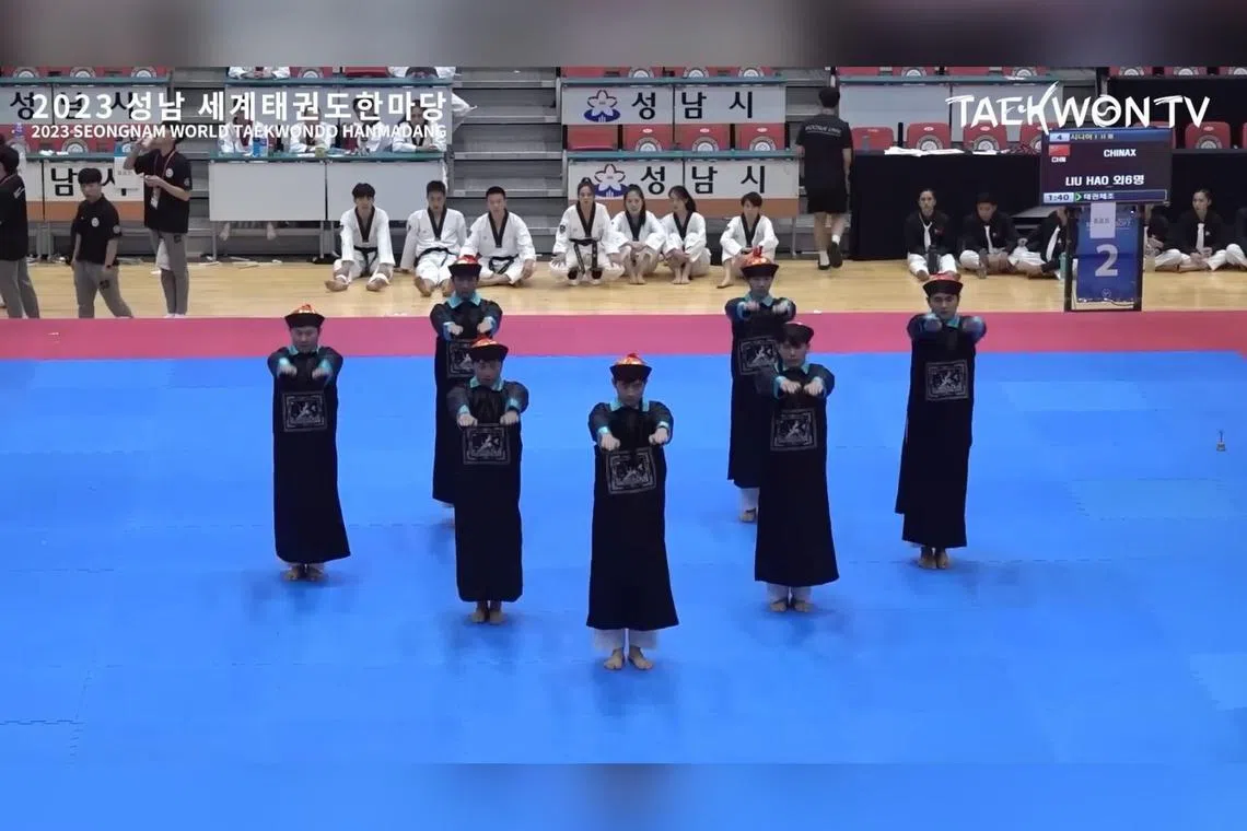 Practitioners from a taekwondo gym in Shenzhen won a first-place finish for their routine, but also earned the ire of Chinese authorities.