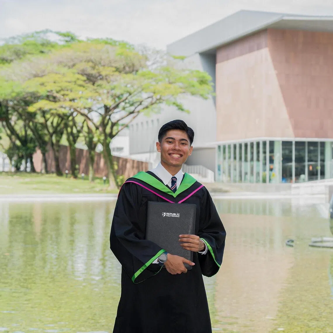 Mr Faiq Faran studied pharmaceutical science and was the 2026 valedictorian for RP’s School of Applied Science.