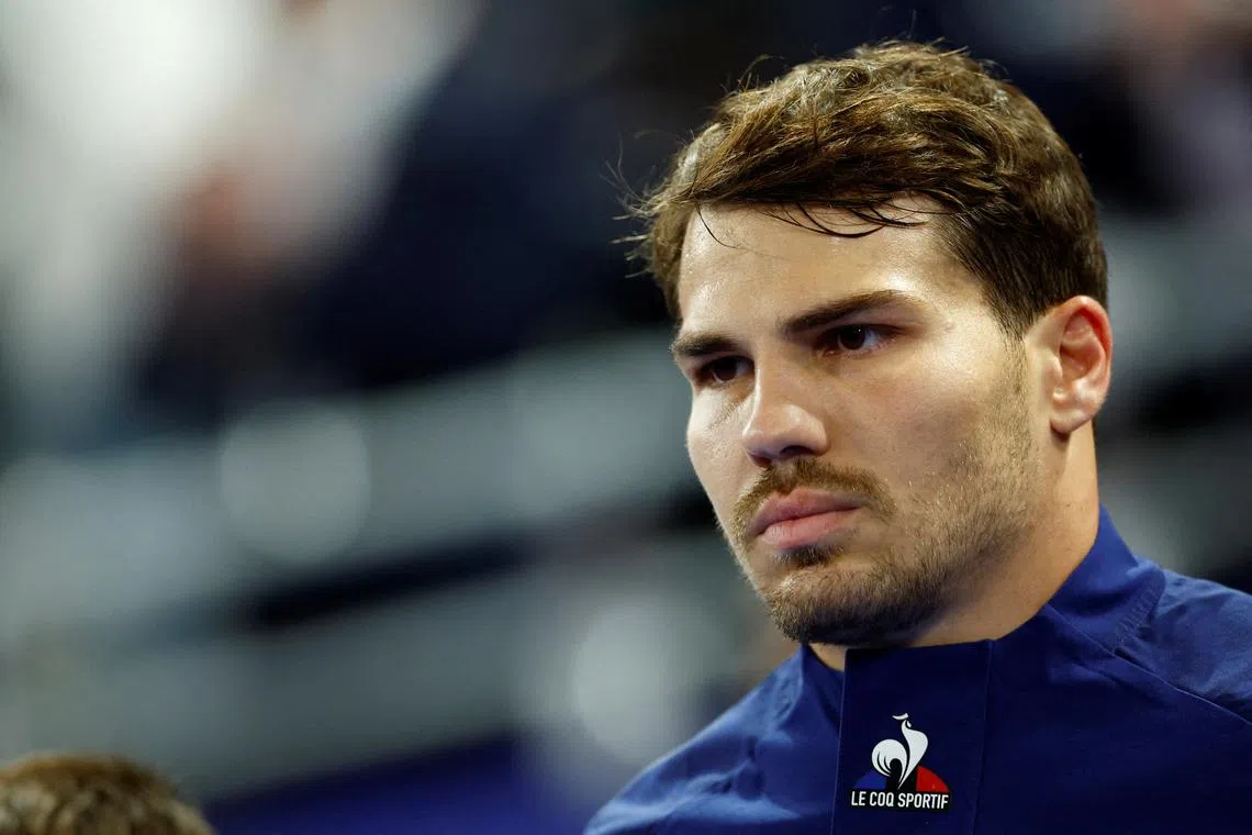 FILE PHOTO: Rugby Union - Rugby World Cup 2023 - Quarter Final - France v South Africa - Stade de France, Saint-Denis, France - October 15, 2023 France's Antoine Dupont before the match REUTERS/Sarah Meyssonnier/File Photo