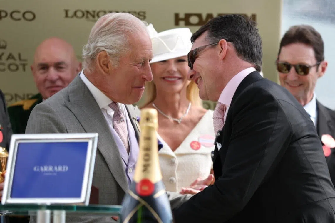Aidan O'Brien and King Charles III at the just-concluded Royal Ascot meeting.