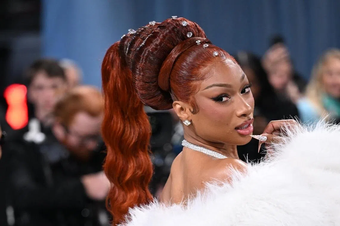 Megan Thee Stallion at the Metropolitan Museum of Art's Costume Institute benefit gala in New York on May 5, 2025. 