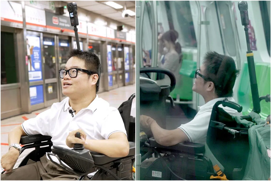 Mr Alister Ong, who has cerebral palsy and uses a motorised wheelchair, relies on four different apps in order to map the most accessible path with minimal inconveniences.