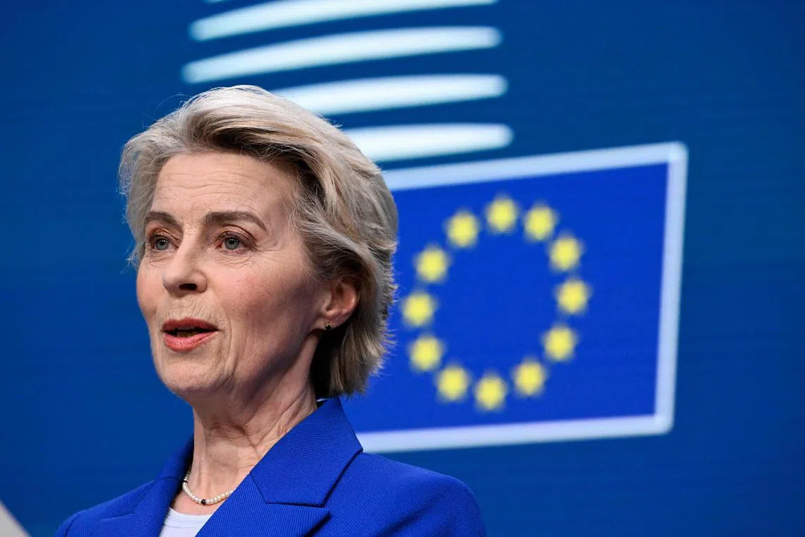 European Commission president Ursula von der Leyen is carrying out her duties from her home city of Hanover, a spokesman said.
