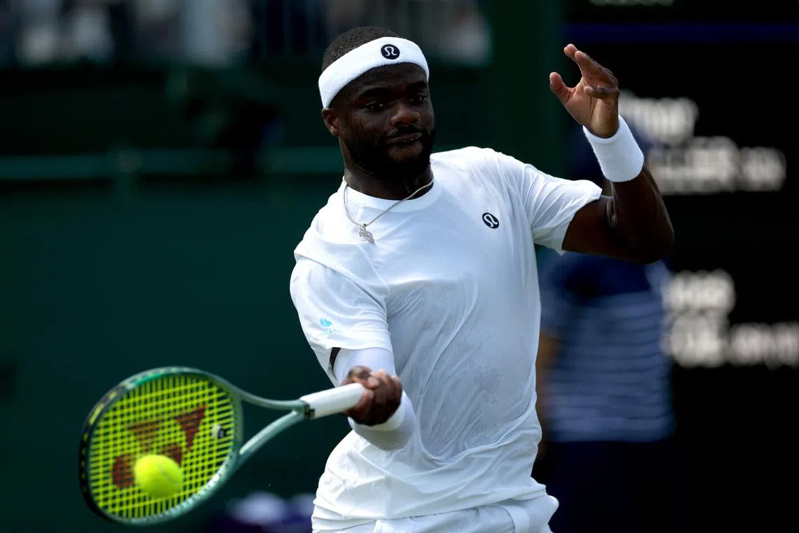 Tennis - Wimbledon - All England Lawn Tennis and Croquet Club, London, Britain - June 30, 2025 Frances Tiafoe of the U.S.