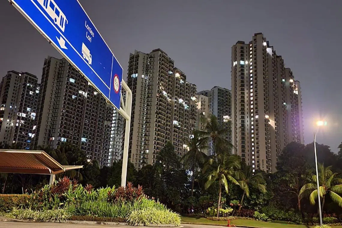 A night view of Forest City.