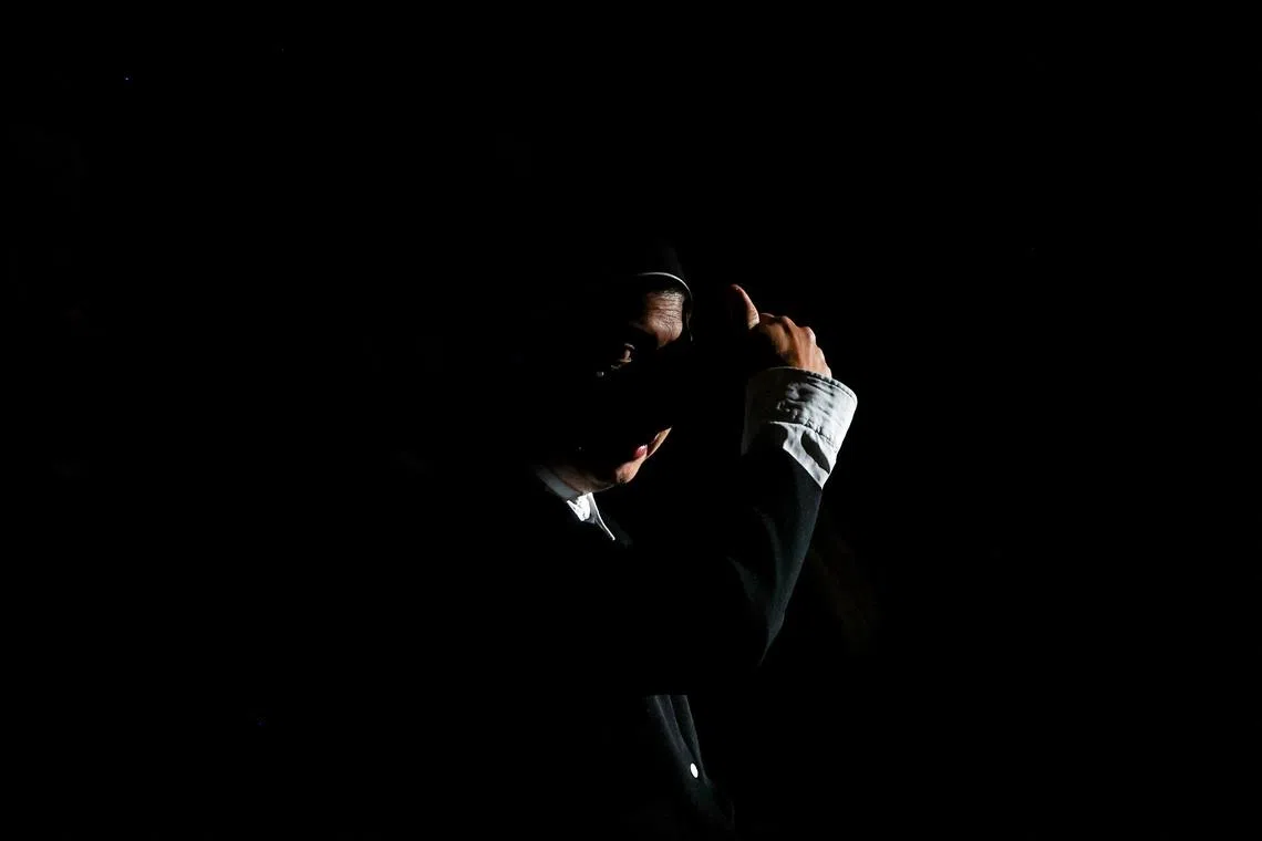 A nun attending a Mass for the first anniversary of Pope Francis's death, at the Papal Basilica of Santa Maria Maggiore, where the pope is buried, in Rome, Italy, April 21.