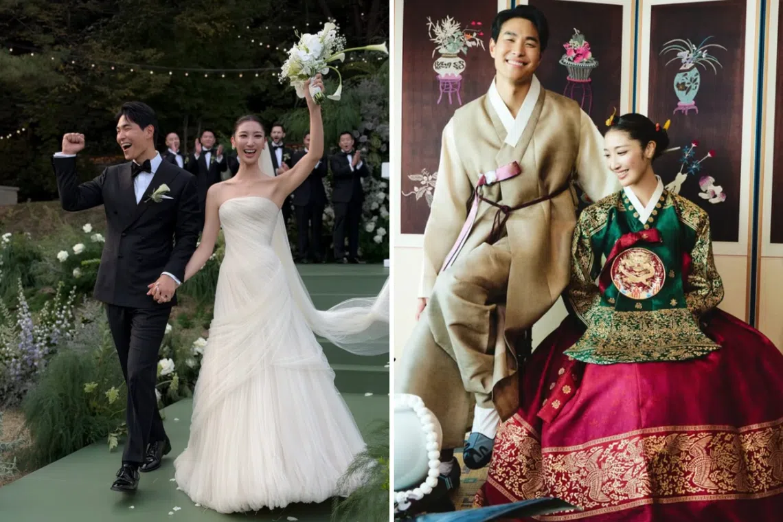 Ejae and Sam Kim exchanged vows in Seoul on Oct 17.