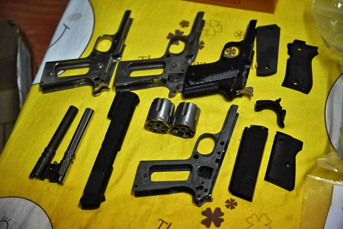 Police seize gun parts from a man suspected of selling live bullets to a teen behind a mass shooting in Bangkok.
