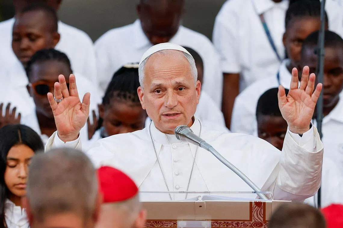 Pope Leo said no trip had yet been planned for the United States, but he hoped to visit “soon”.
