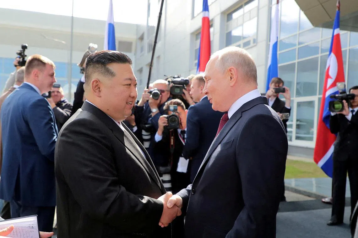 North Korea’s leader Kim Jong Un made a weeklong visit to Russia last week and discussed military cooperation with Russian President Vladimir Putin.