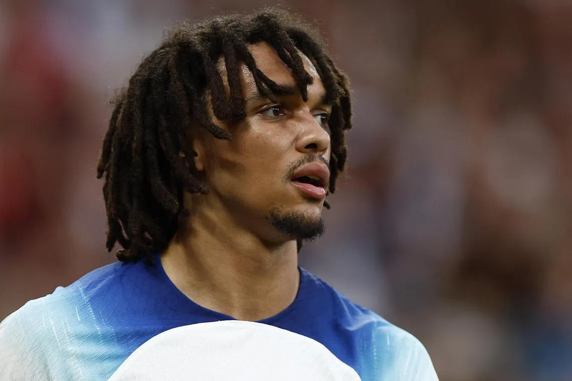 Soccer Football - UEFA Euro 2024 Qualifier - Group C - England v North Macedonia - Old Trafford, Manchester, Britain - June 19, 2023
England's Trent Alexander-Arnold reacts Action Images via Reuters/Jason Cairnduff