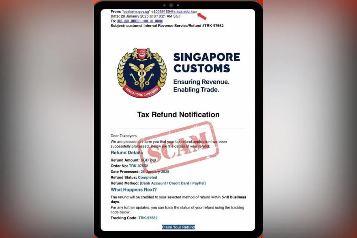 Customs would not send hyperlinks for cash transactions and such e-mails are not from them, said the agency.