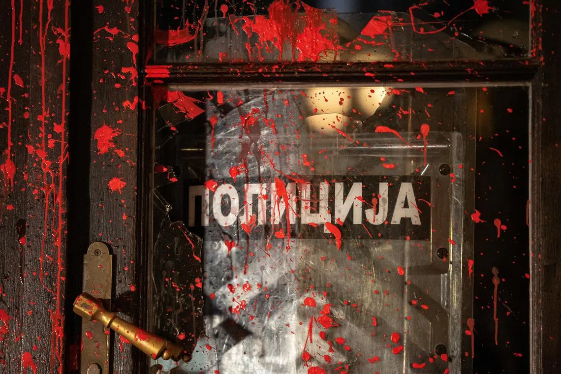 Serbian protesters clash with police over train station disaster | The ...