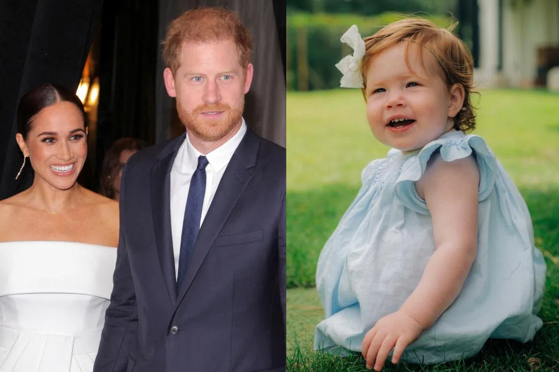 Prince Harry and wife Meghan publicly used their daughter’s royal title for the first time to announce she had been christened.