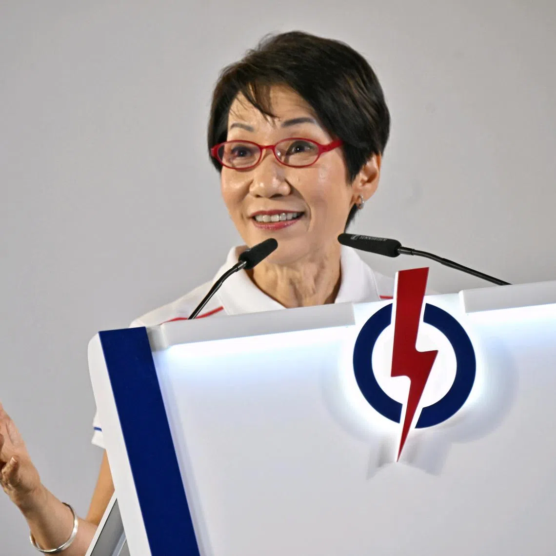 Addressing the crowd at a rally in Jurong East stadium, Ms Grace Fu - who is helming PAP's Jurong East-Bukit Batok team – said the decision to increase the GST was not an easy one. 