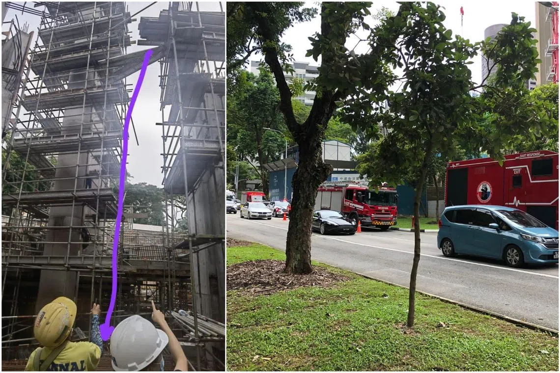 The workplace accident took place on Monday at about 3pm at 18 Tomlinson Road, the address for the upcoming Park Nova condominium.