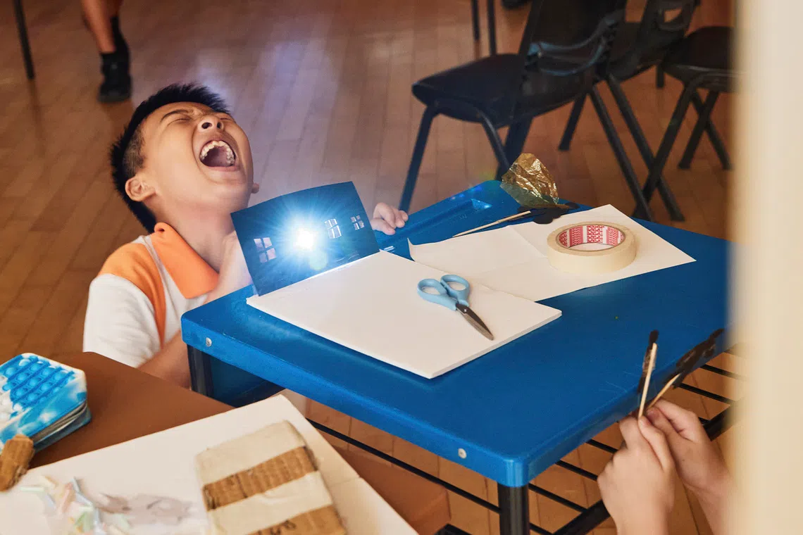 kid laughing