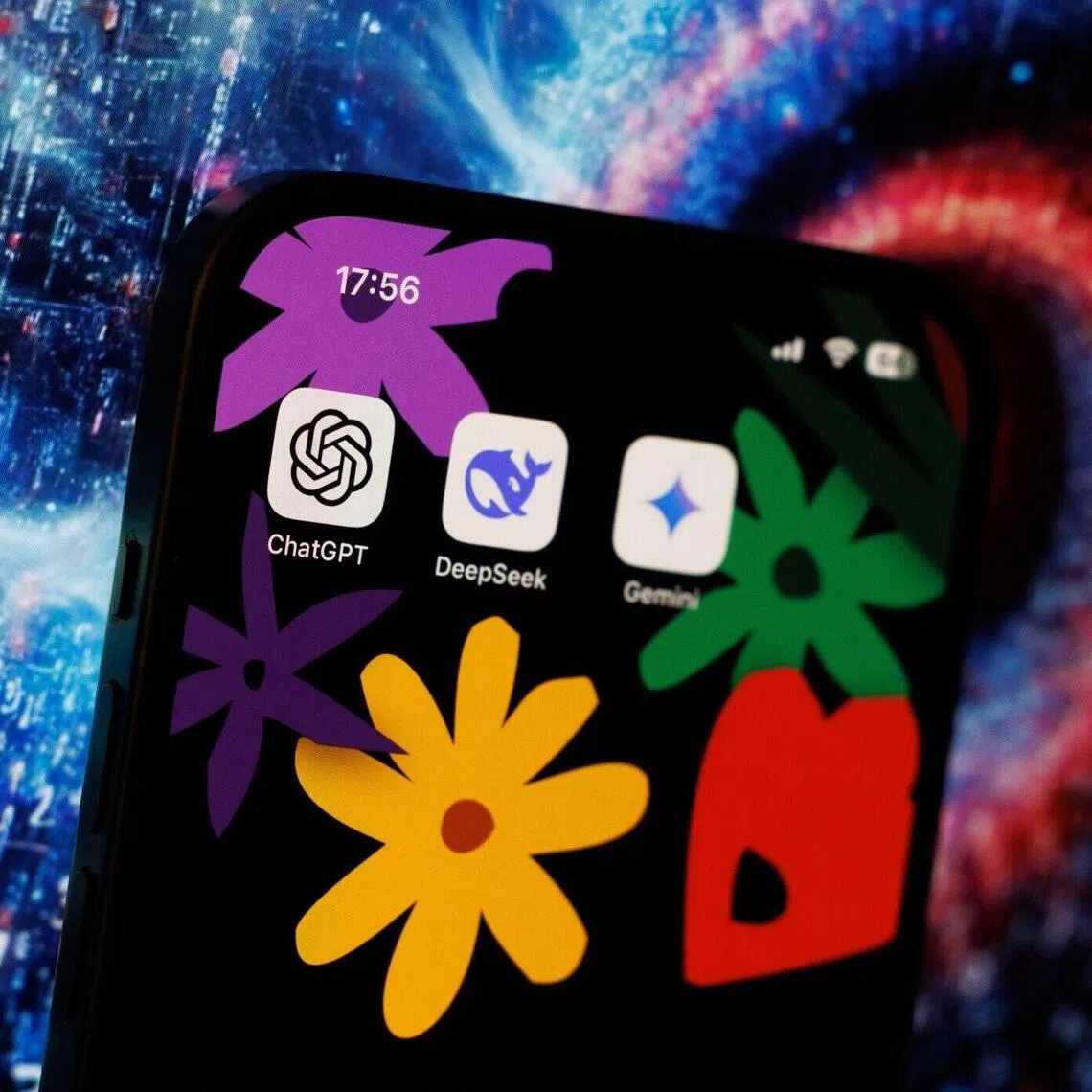 Artificial intelligence mobile app icons for DeepSeek, ChatGPT and Google Gemini arranged in Riga, Latvia, on Monday, Jan. 27, 2025. Chinese artificial intelligence startup DeepSeek rocked global technology stocks Monday, raising questions over America’s technological dominance. Photographer: Andrey Rudakov/Bloomberg