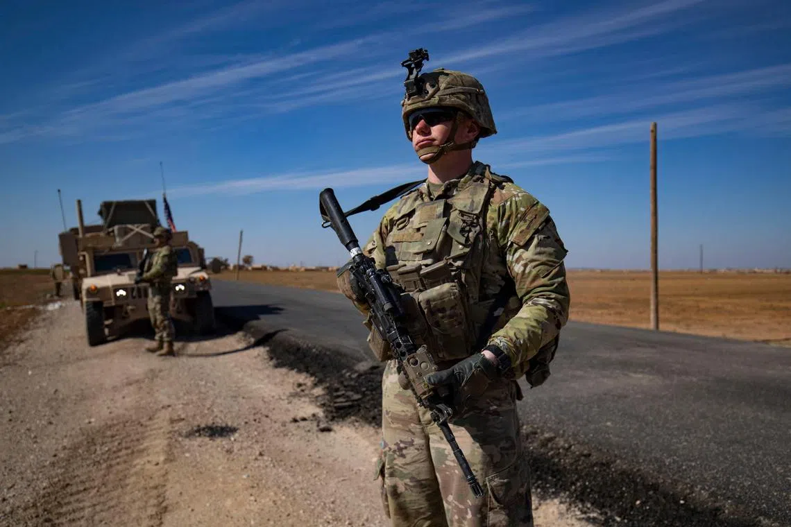 Some 900 US troops remain in Syria as part of a US-led coalition battling remnants of IS, who remain active.