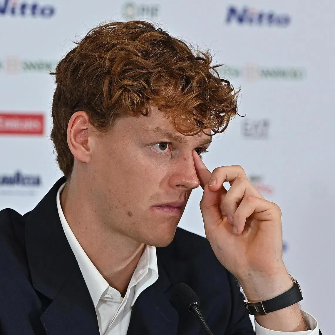 Jannik Sinner speaking to reporters ahead of the ATP Finals.