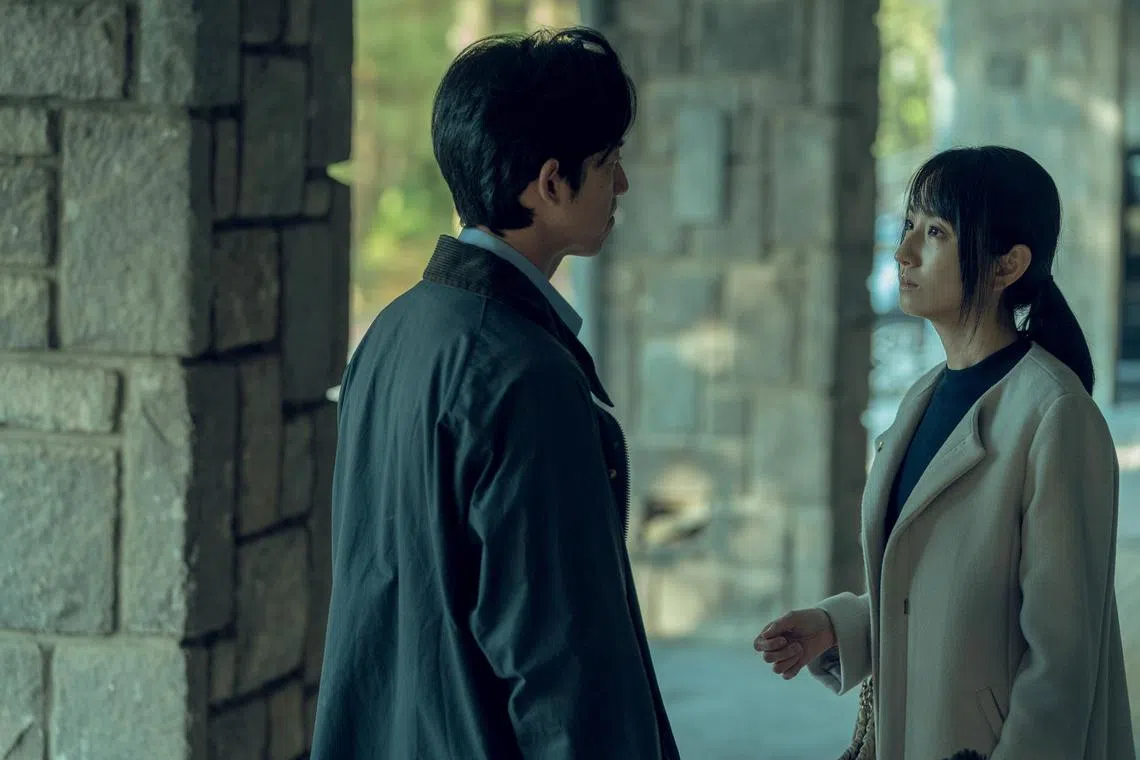 Wu Kang-jen (left) and Alice Ko clash with each other during investigations into a serial murder case in the Taiwanese thriller Copycat Killer.
