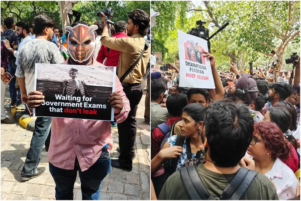 India’s youth strain to be heard as angry ‘cockroaches’ stage New Delhi march