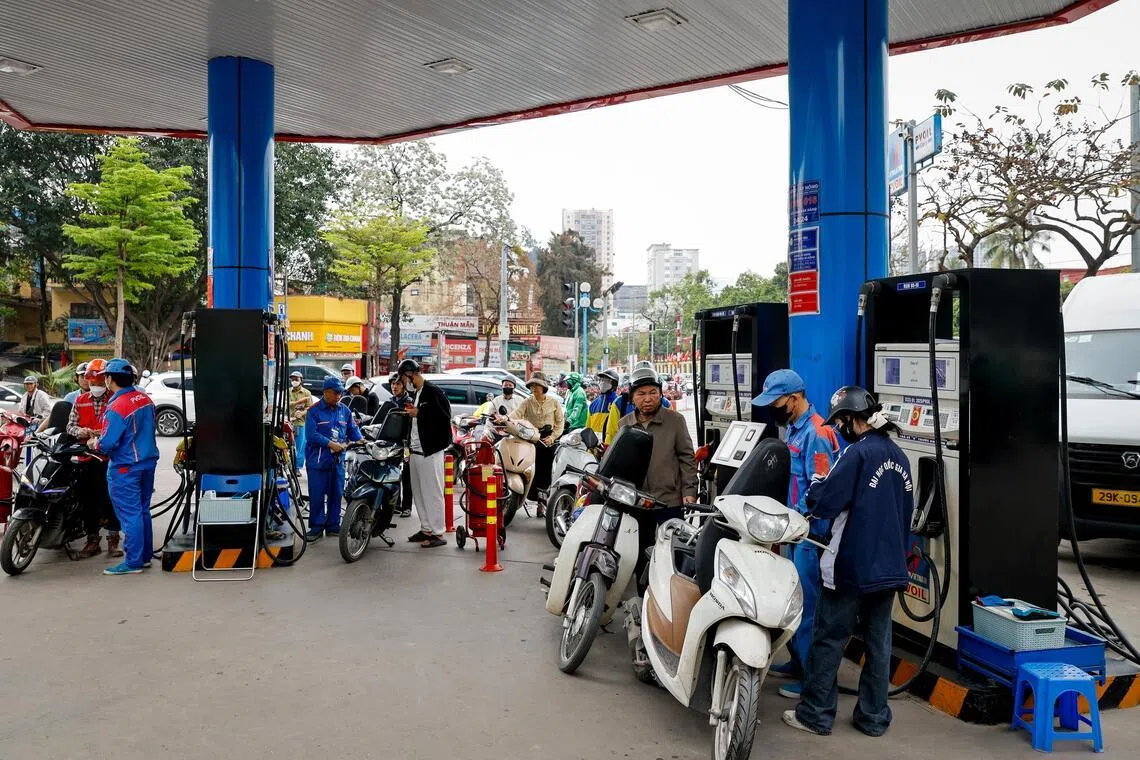 The cost of 95-octane petrol and diesel in Vietnam has shot up by 50 per cent and 70 per cent, respectively.