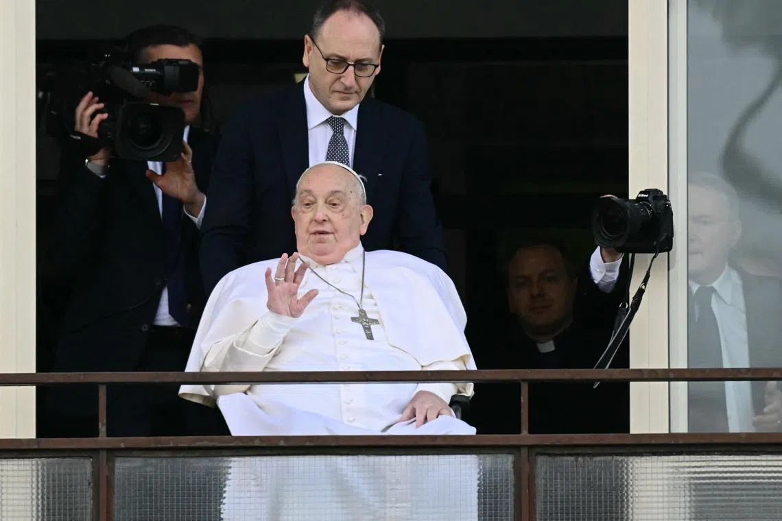 Pope Francis returned home to the Vatican on March 23 after five weeks in hospital with life-threatening pneumonia.