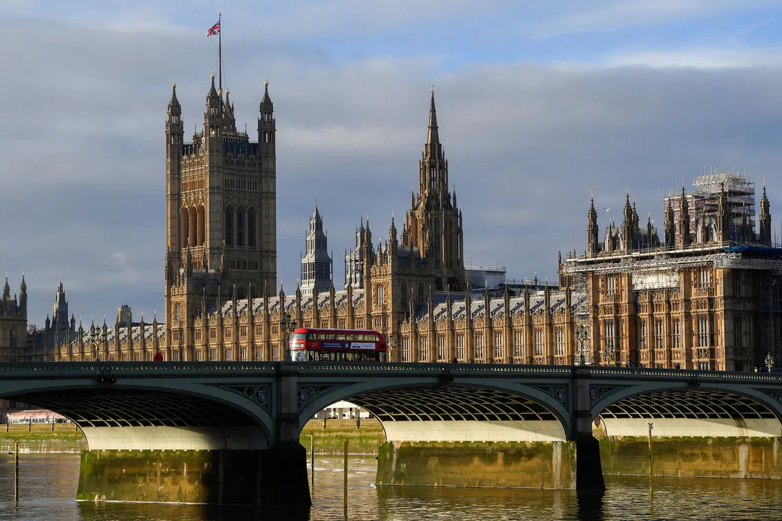 The British union flag flutters on the Victoria Tower at the Houses of Parliament in London, Britain December 30, 2020. REUTERS/Toby Melville