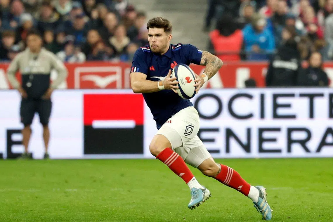 Rugby Union - Autumn Internationals - France v Japan - Stade de France, Saint-Denis, France - November 9, 2024 France's Matthieu Jalibert in action REUTERS/Catherine Steenkeste