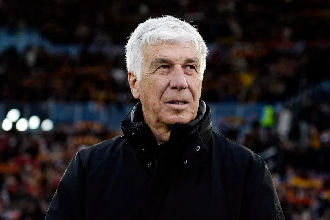 Soccer Football - Serie A - AS Roma v Lecce - Stadio Olimpico, Rome, Italy - March 22, 2026 AS Roma coach Gian Piero Gasperini looks on REUTERS/Matteo Ciambelli