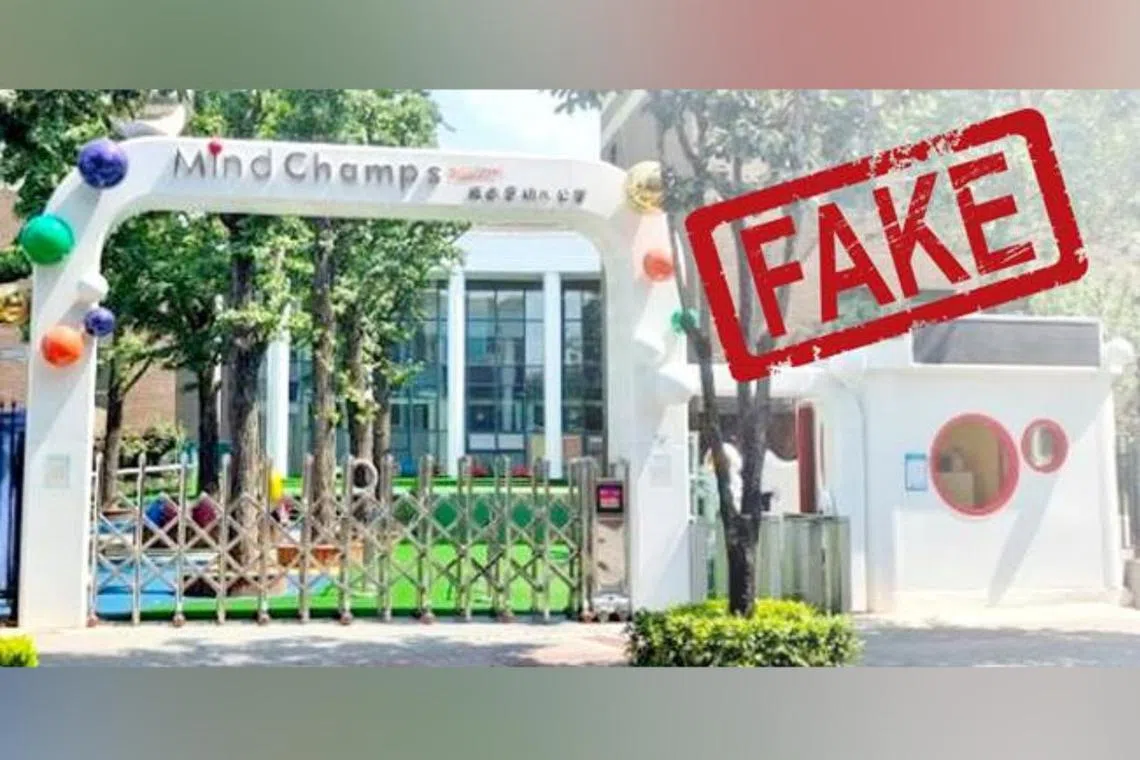 MindChamps PreSchool said the counterfeit school had illegally replicated its corporate identity including the logo, student uniforms and interior decoration designs.